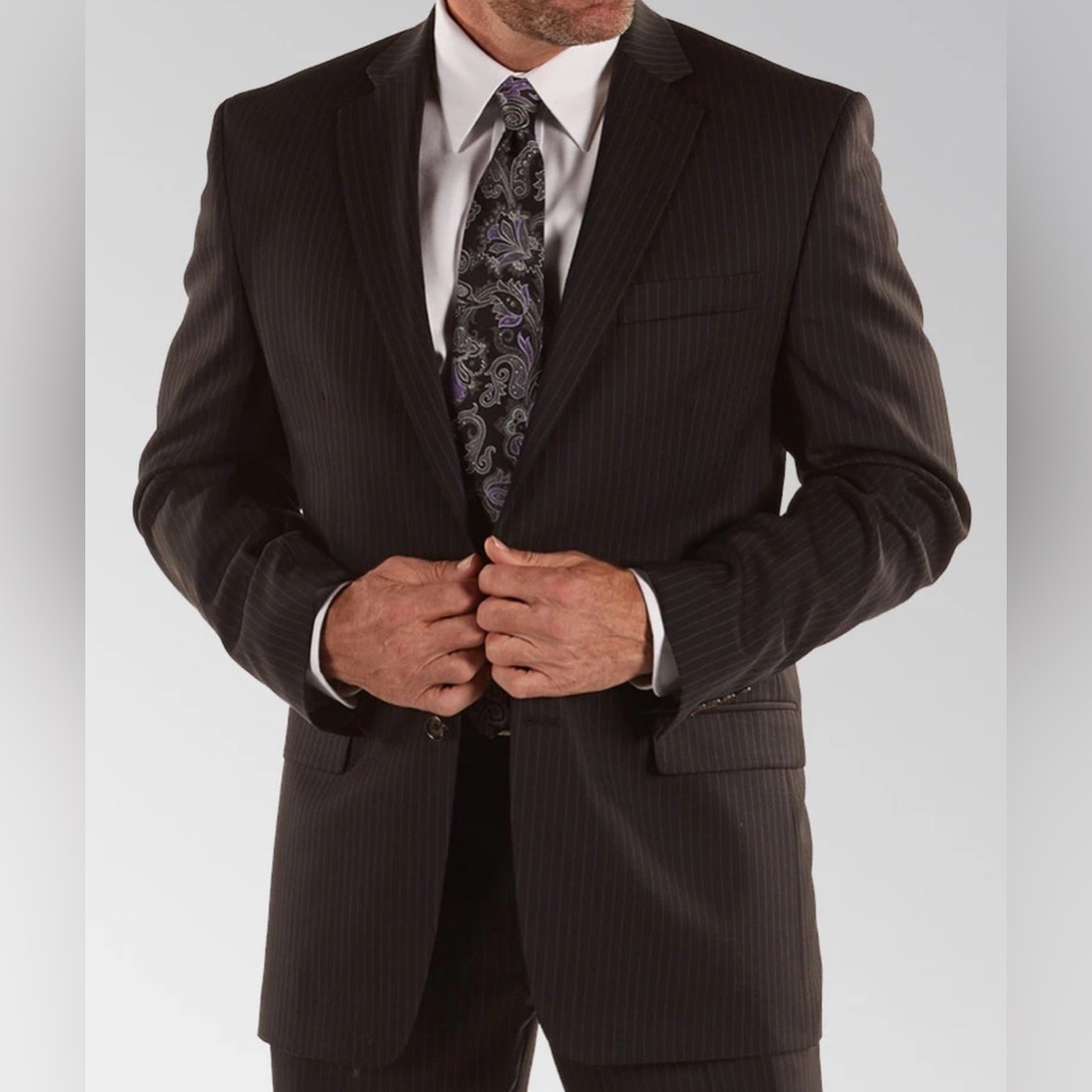 Lauren Ralph Lauren Wool Pinstripe Business Suit 44L , 38x30.